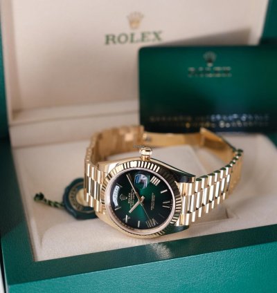 Rolex Day-date 40 Ombre Green - Unworn