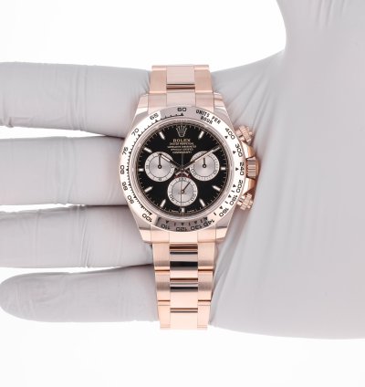 Rolex Daytona New 2025 126505 Black Pink Oyster Rose Gold 40 Mm
