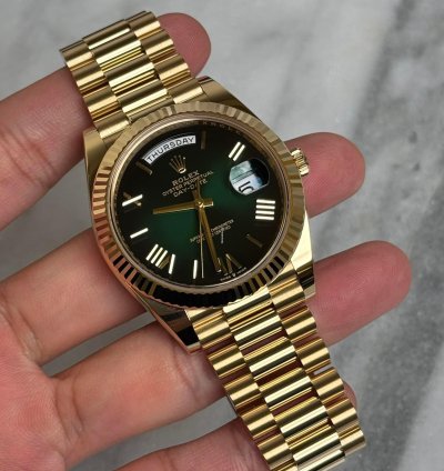 Rolex Day-date 40 Ombre Green Roman Bnib 2025