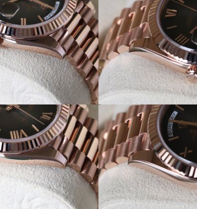 Rolex Day-date 40 Ombre Slate Gradient Black 18k Everose Gold Roman 2024 Rolex Release Complete