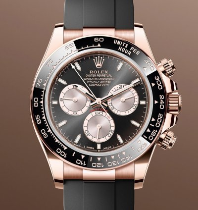 Rolex Daytona New 2025 126515ln Black Rose Gold Oysterflex 40 Mm