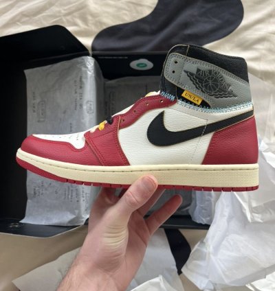Jordan 1 Retro High Union La Varsity Red Shadow Grey 10 5