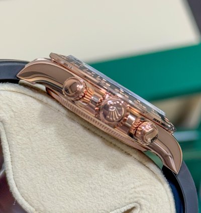 Rolex Daytona New 2025 126515ln Black Rose Gold Oysterflex 40 Mm
