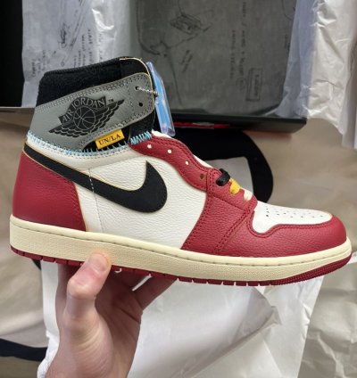 Jordan 1 Retro High Union La Varsity Red Shadow Grey 10 5
