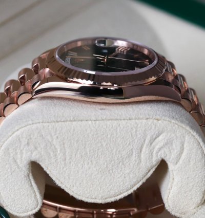 Rolex Day-date 40 Ombre Slate Gradient Black 18k Everose Gold Roman 2024 Rolex Release Complete
