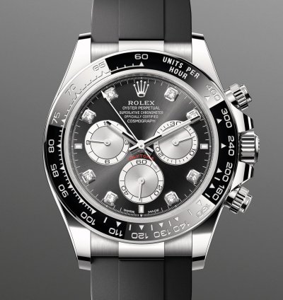 Rolex Daytona New 2025 126519ln Black Diamonds White Gold Oysterflex 40 Mm