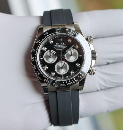 Rolex Daytona New 2025 126519ln Black Diamonds White Gold Oysterflex 40 Mm