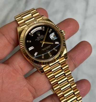 Rolex Day-date 40 Onyx Baguette Bnib 2025