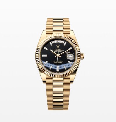 Rolex Day-date 40 Onyx Baguette Diamond Dial Unworn