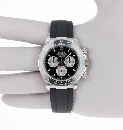 Rolex Daytona New 2025 126519ln Black White Gold Oysterflex 40 Mm