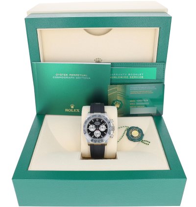 Rolex Daytona New 2025 126519ln Black White Gold Oysterflex 40 Mm
