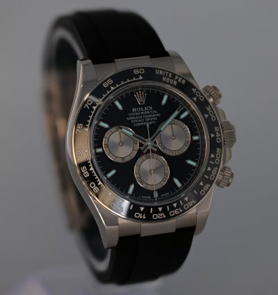 Rolex Daytona New 2025 126519ln Black White Gold Oysterflex 40 Mm
