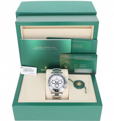 Rolex Daytona New 2025 April 126500ln White Panda Oyster Steel 40 Mm