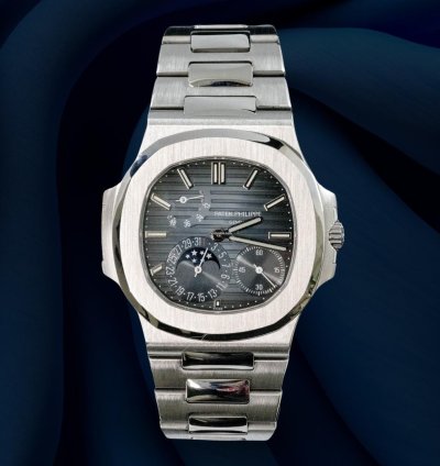 Patek Philippe Nautilus Moonphase Steel Blue Dial