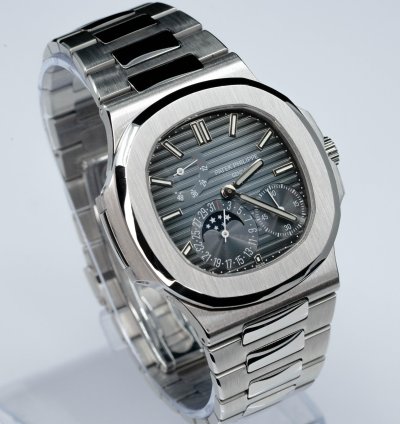 Patek Philippe Nautilus Moonphase Steel Blue Dial