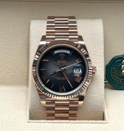 Rolex Day-date 40 Oscars Slate Grey Ombre 2025 Neu Everose Full Set