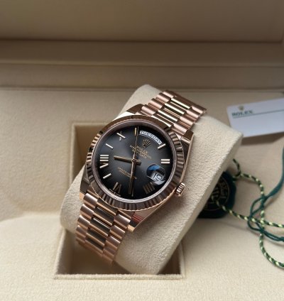 Rolex Day-date 40 Oscars Slate Grey Ombre 2025 Neu Everose Full Set