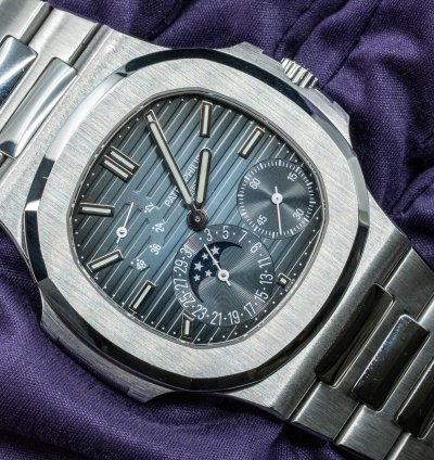 Patek Philippe Nautilus Moonphase Steel Blue Dial