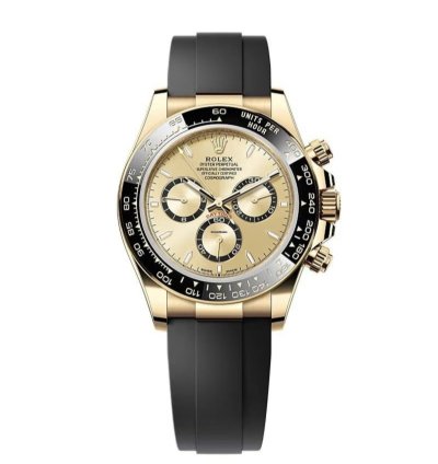 Rolex Daytona New 2025 Champagne Index Dial Yellow Gold Case Ceramic Bezel Oysterflex Strap