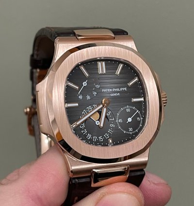 Patek Philippe Nautilus Oro Rosa Rose Gold Moonphases Fasi Luna