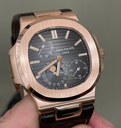 Patek Philippe Nautilus Oro Rosa Rose Gold Moonphases Fasi Luna