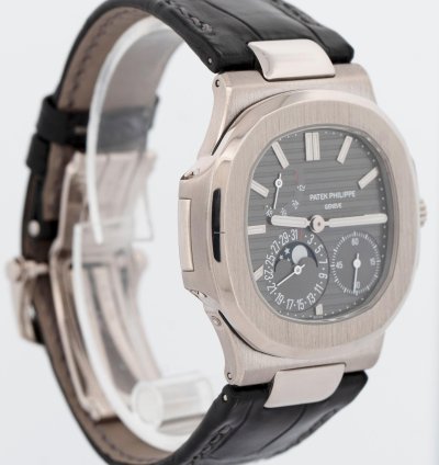Patek Philippe Nautilus Papers Nautilus Gray Moon Phase 18k White Gold 5712g-001 Box