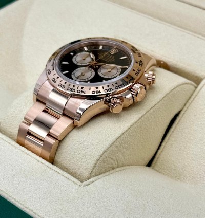 Rolex Daytona New 2025 Daytona 40mm 126505 Rose Gold Black Dial
