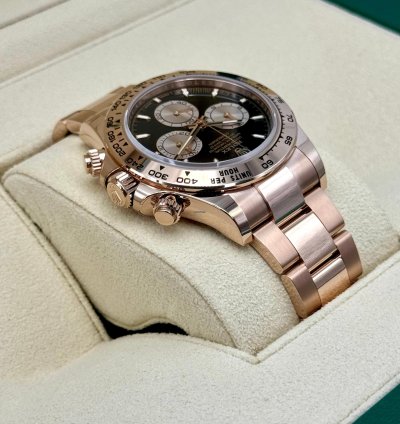 Rolex Daytona New 2025 Daytona 40mm 126505 Rose Gold Black Dial