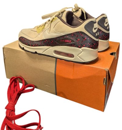 2006 Nike Air Max 90 Leather Sneakers Cherries 314455-221