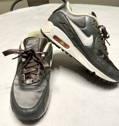 2006 Nike Air Max 90 Women 6 5 Metallic Pewter 312052-011