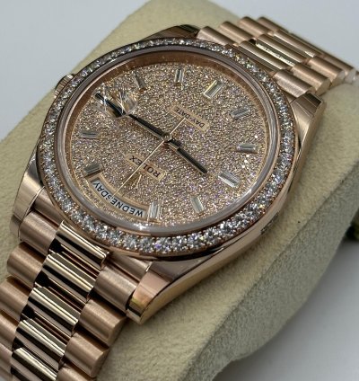 Rolex Day-date 40 Pav Diamond Bezel