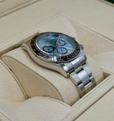 Rolex Daytona New 2025 Daytona 40mm 126506 Platinum Ice Blue Diamond Baguette Dial
