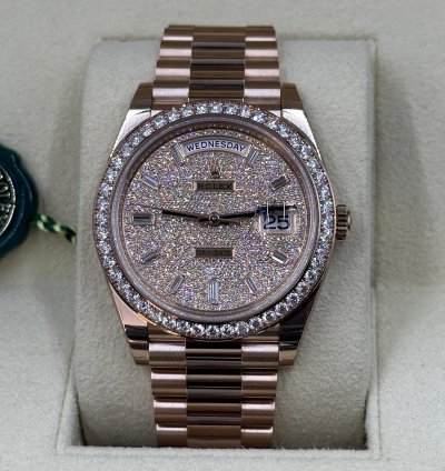 Rolex Day-date 40 Pav Diamond Bezel