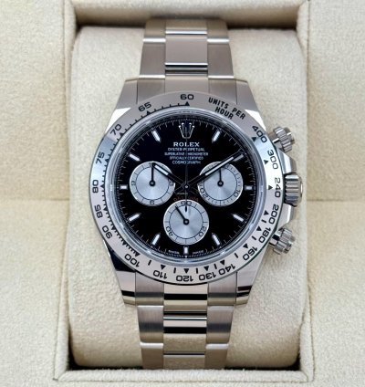 Rolex Daytona New 2025 Daytona 40mm 126509 White Gold Black Dial