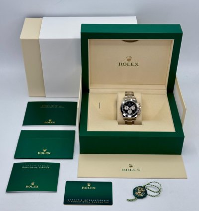 Rolex Daytona New 2025 Daytona 40mm 126509 White Gold Black Dial