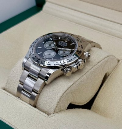 Rolex Daytona New 2025 Daytona 40mm 126509 White Gold Black Dial