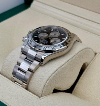 Rolex Daytona New 2025 Daytona 40mm 126509 White Gold Black Dial