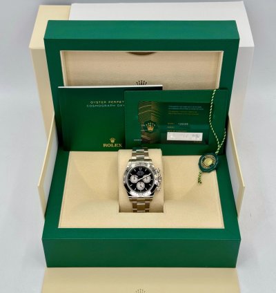 Rolex Daytona New 2025 Daytona 40mm 126509 White Gold Black Dial