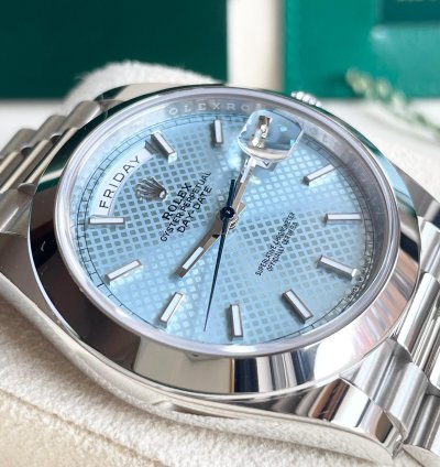 Rolex Day-date 40 Plat Day-date 40 Blue Motif Index