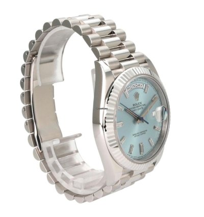 Rolex Day-date 40 Platin Ref 228236 Eisblau Diamand