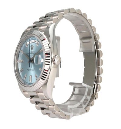Rolex Day-date 40 Platin Ref 228236 Eisblau Diamand