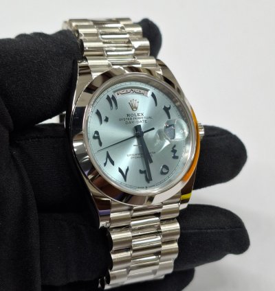 Rolex Day-date 40 Platinum Arabic Dial With White Tag