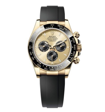 Rolex Daytona New 2025 Pikachuyml Champagne Dial Yellow Gold Case Ceramic Bezel Oysterflex Strap