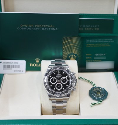 Rolex Daytona New 2025 Stickers 126500ln Black Oyster Steel 40 Mm
