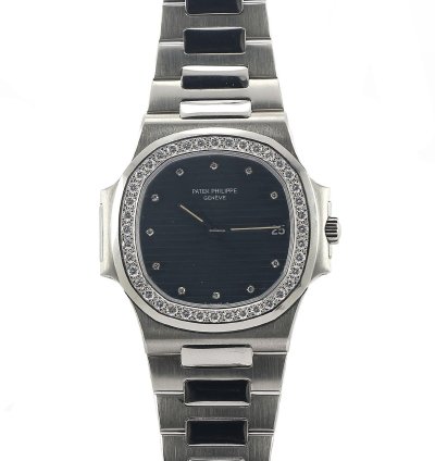 Patek Philippe Nautilus Platinum Original Diamonds Ref 3800 3p