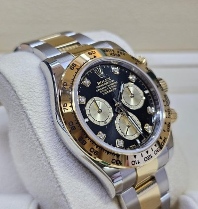 Rolex Daytona New Black Dial With Diamonds