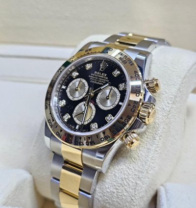 Rolex Daytona New Black Dial With Diamonds