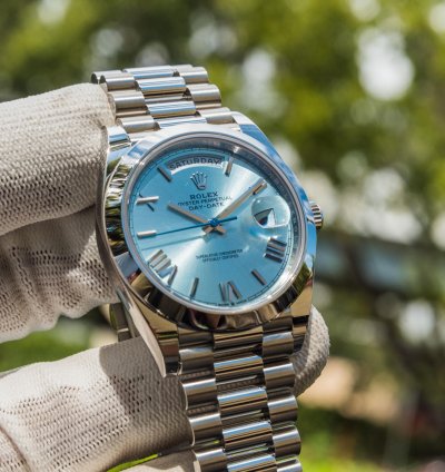 Rolex Day-date 40 Platinum Day-date 40mm Ice Blue Dial - Roman Numerals