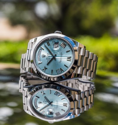 Rolex Day-date 40 Platinum Day-date 40mm Ice Blue Dial - Roman Numerals