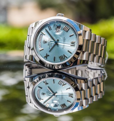 Rolex Day-date 40 Platinum Day-date 40mm Ice Blue Dial - Roman Numerals